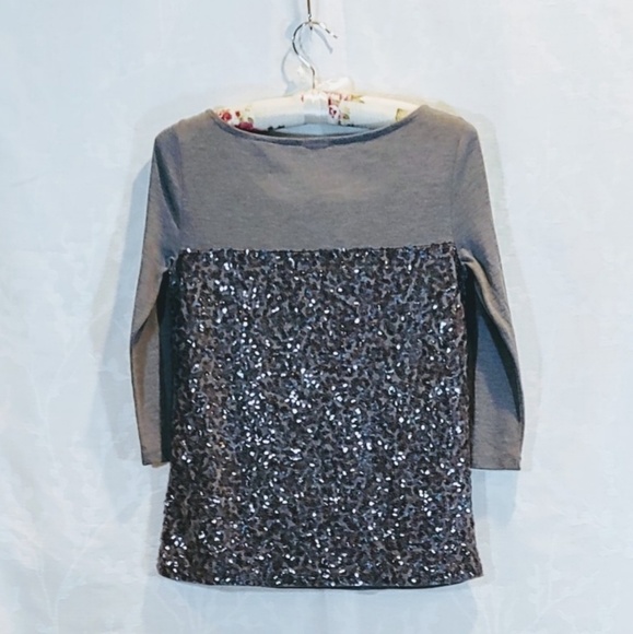 J. Crew Heathered Sequin 3/4 Sleeve Top - Picture 2 of 6